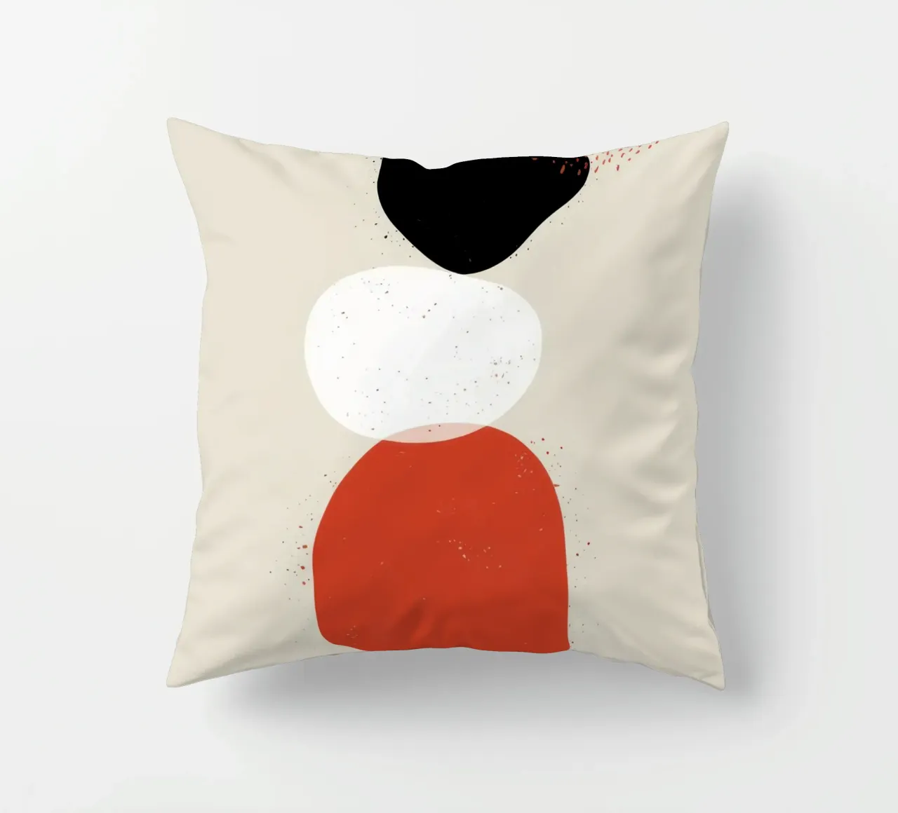 Balanced Abstract Totem decorative cushion by Irish Strokes