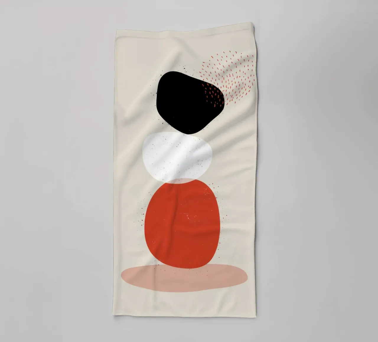 Balanced Abstract Totem towel by Irish Strokes