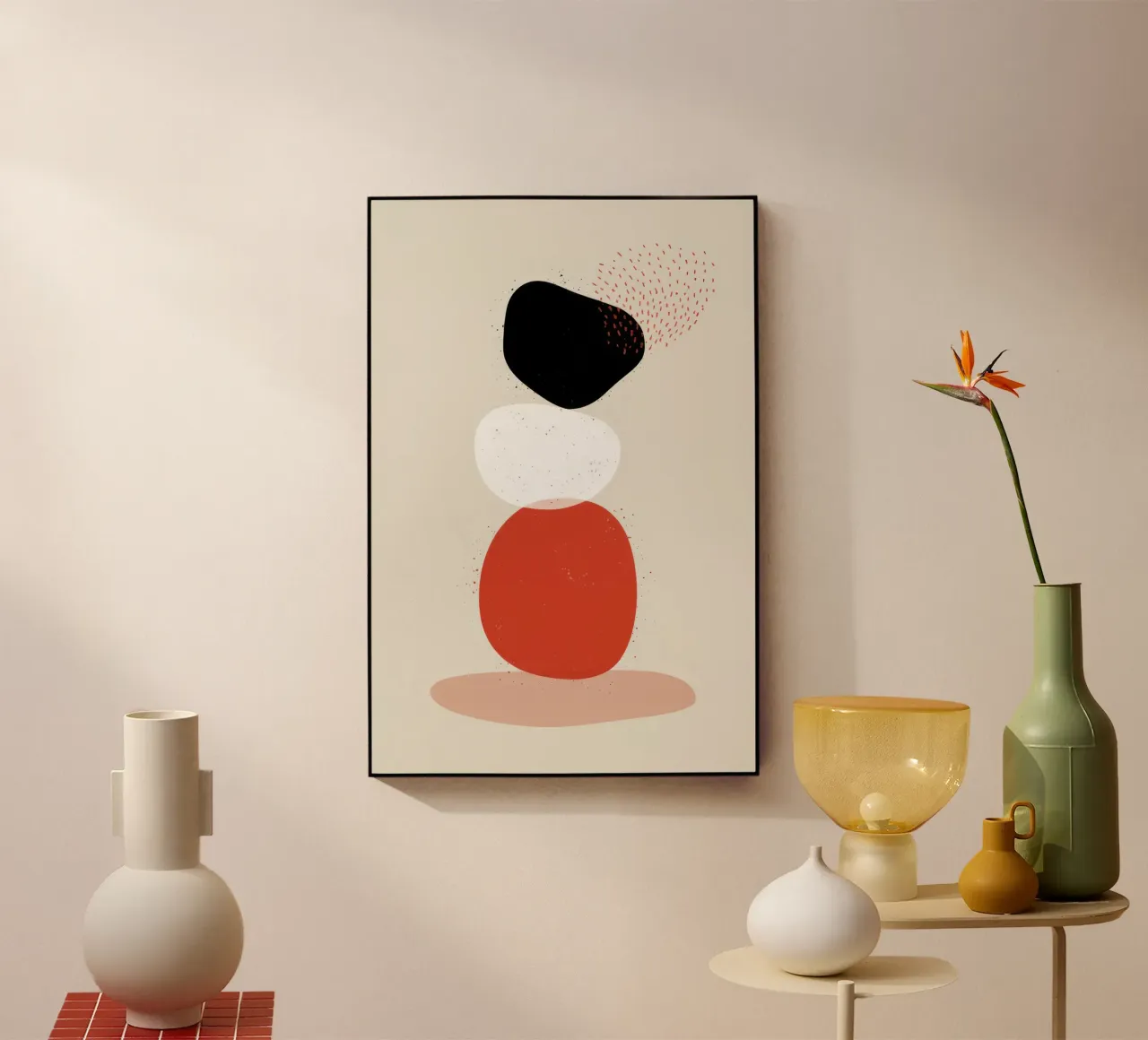 Totem astratto equilibrato plexiglass da Irish Strokes