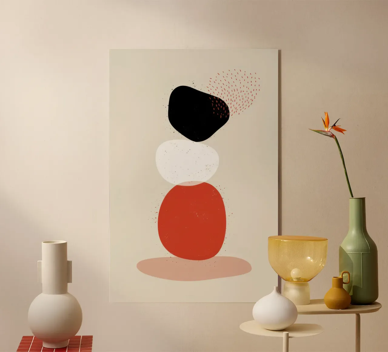Totem astratto equilibrato plexiglass da Irish Strokes
