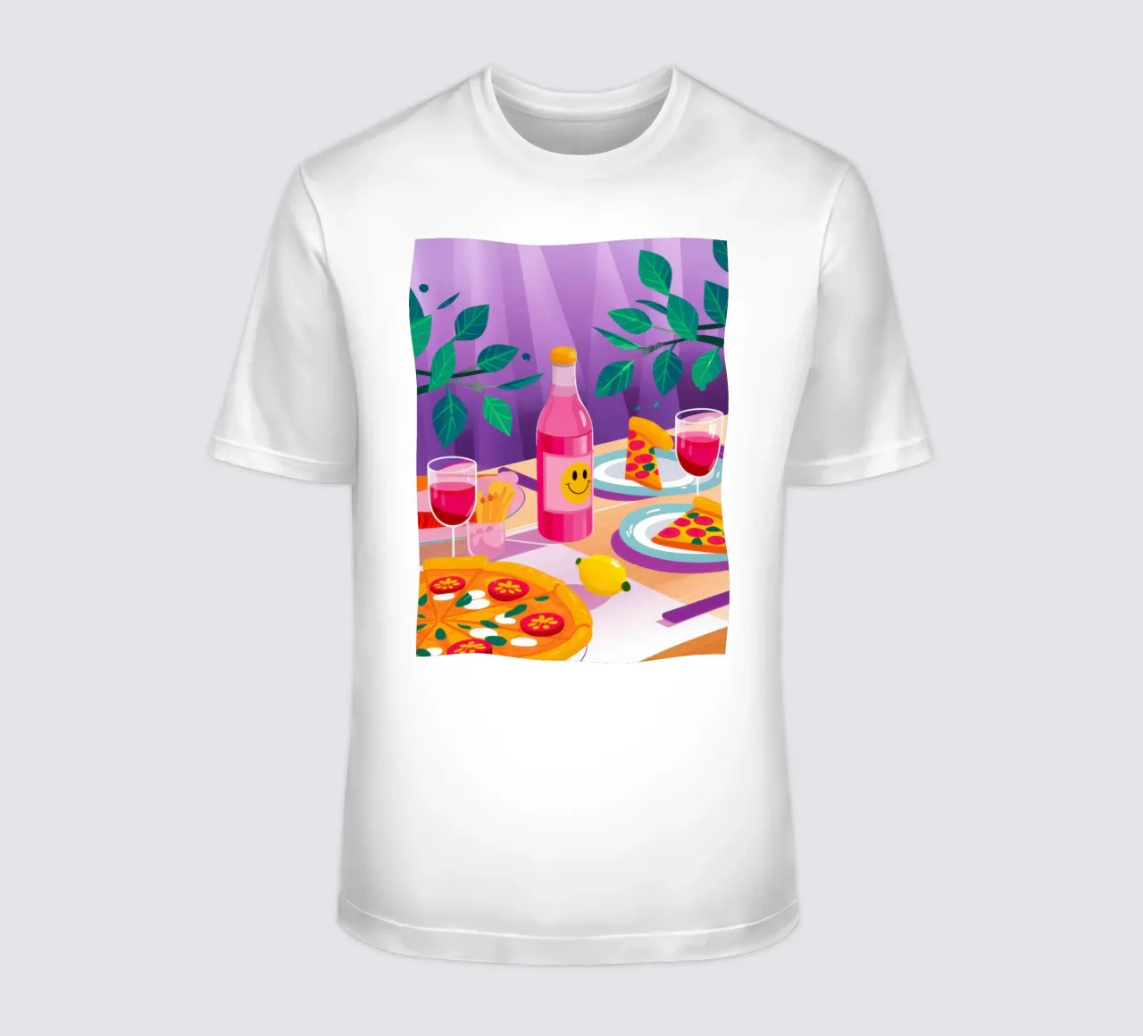 Serata pizza in giardino t-shirt da Luna Aura