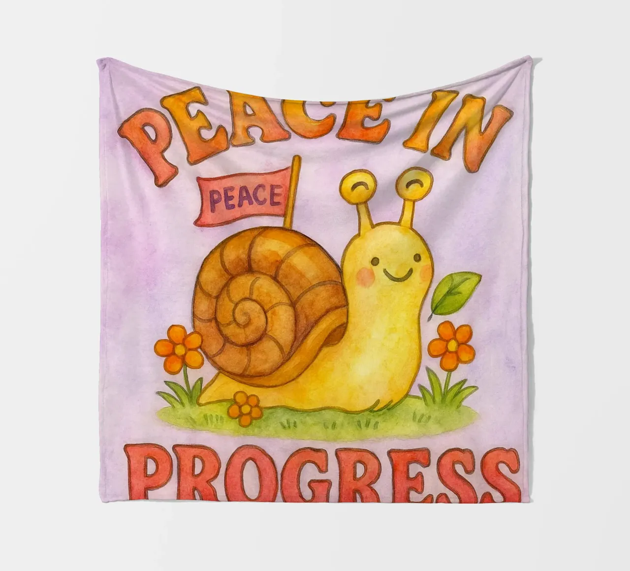 pace in corso disegno artistico di lumaca coperta in pile da pasadenan