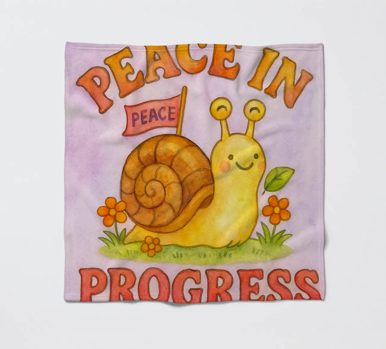 pace in corso disegno artistico di lumaca coperta in pile da pasadenan
