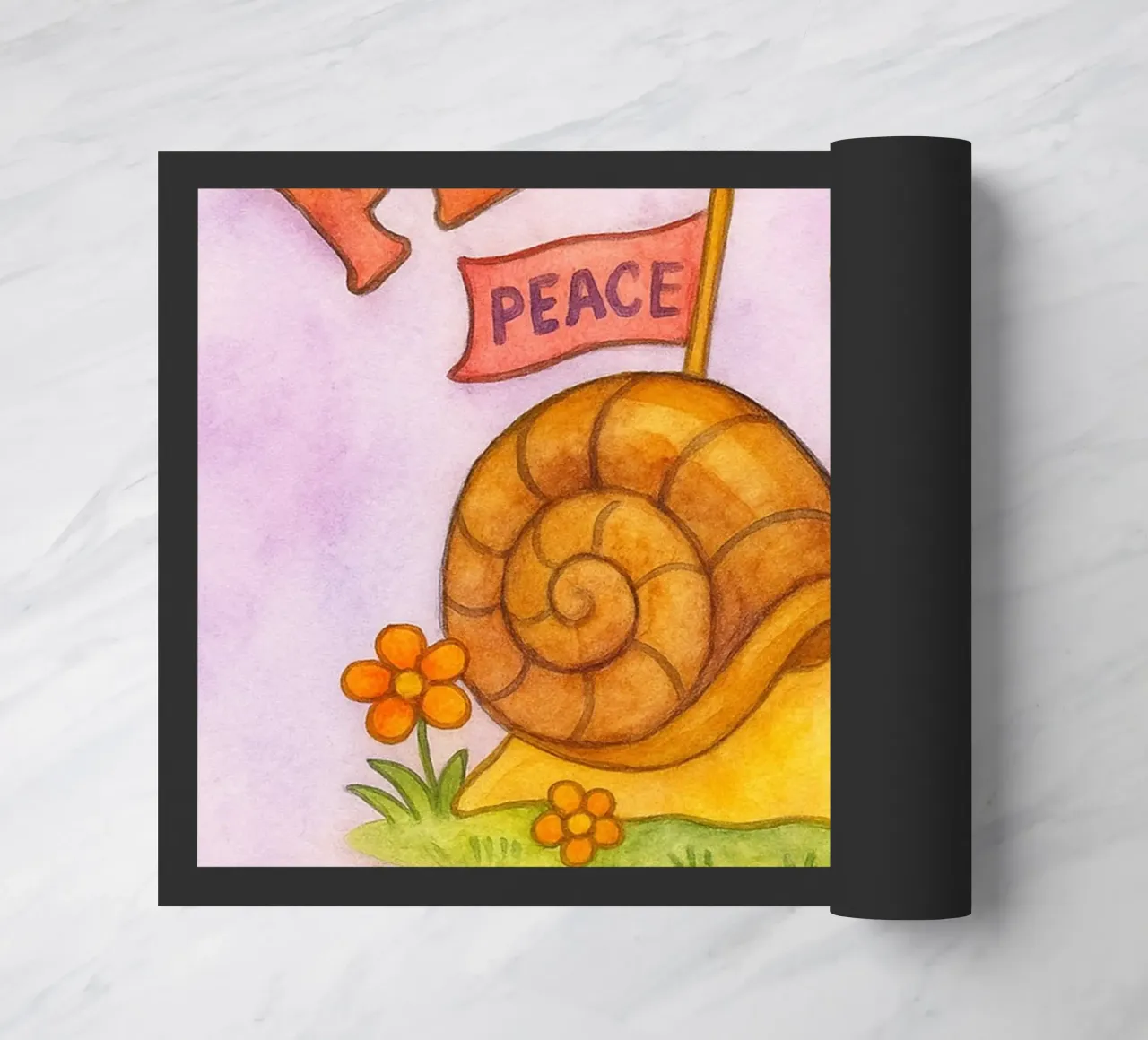pace in corso disegno artistico di lumaca zerbino da pasadenan