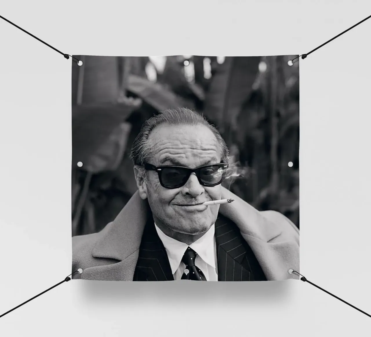 Sorriso con sigaretta telo in pvc da glover studio