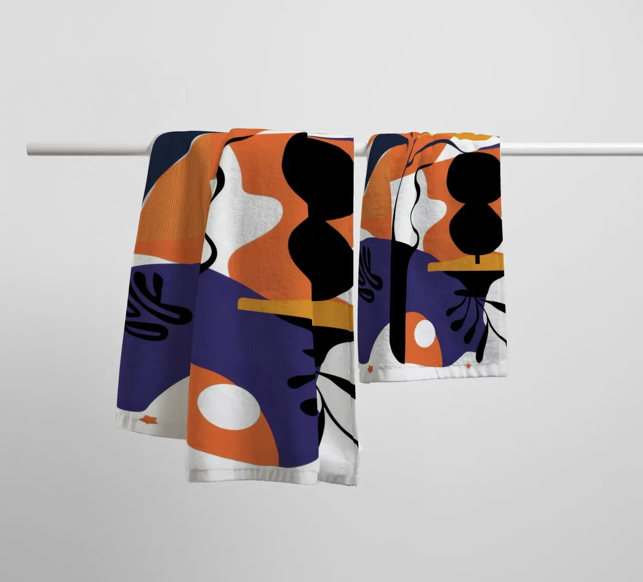 Deconstructed Form Collage towel by Flock Reverie
