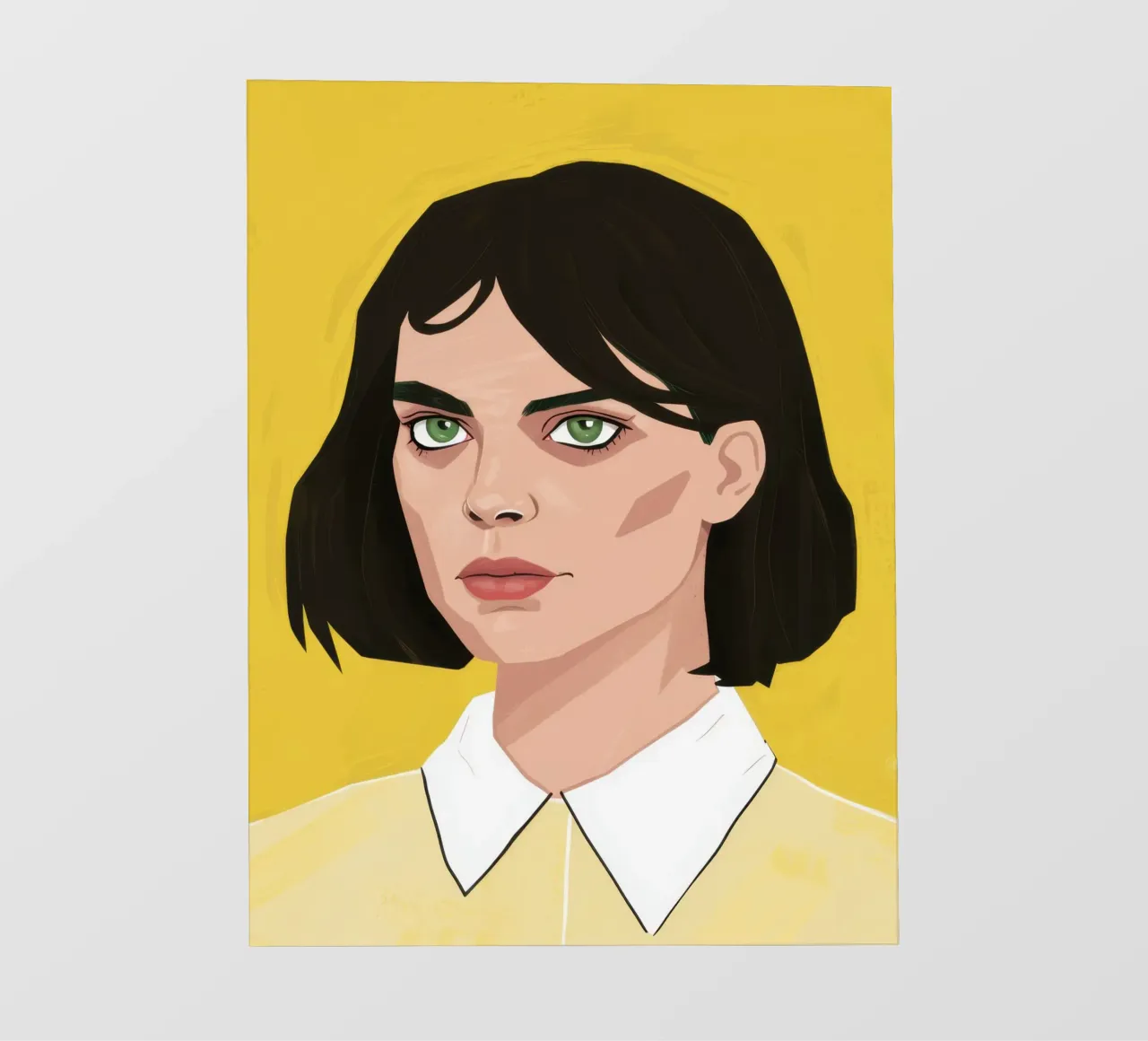 Sguardo giallo penetrante telo in pvc da Gaia Viesta