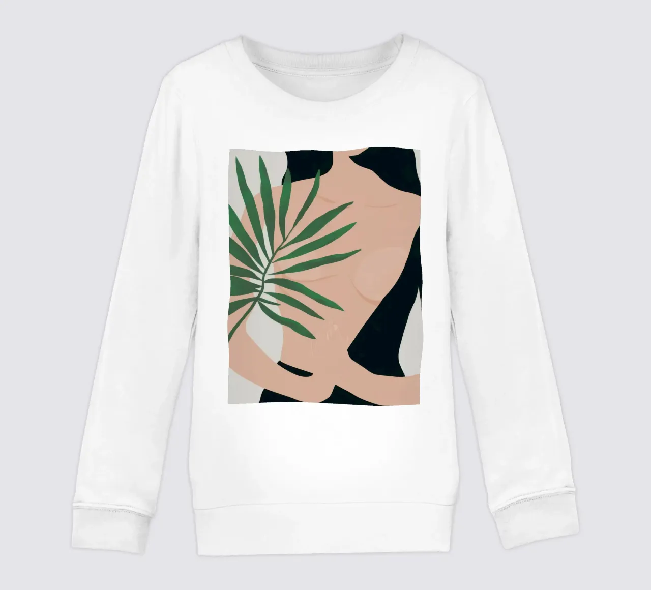 Corpo con foglia di palma felpa bambino da Selene Shade