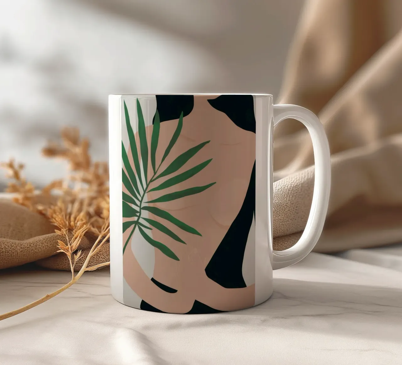 Corpo con foglia di palma tazza in ceramica da Selene Shade