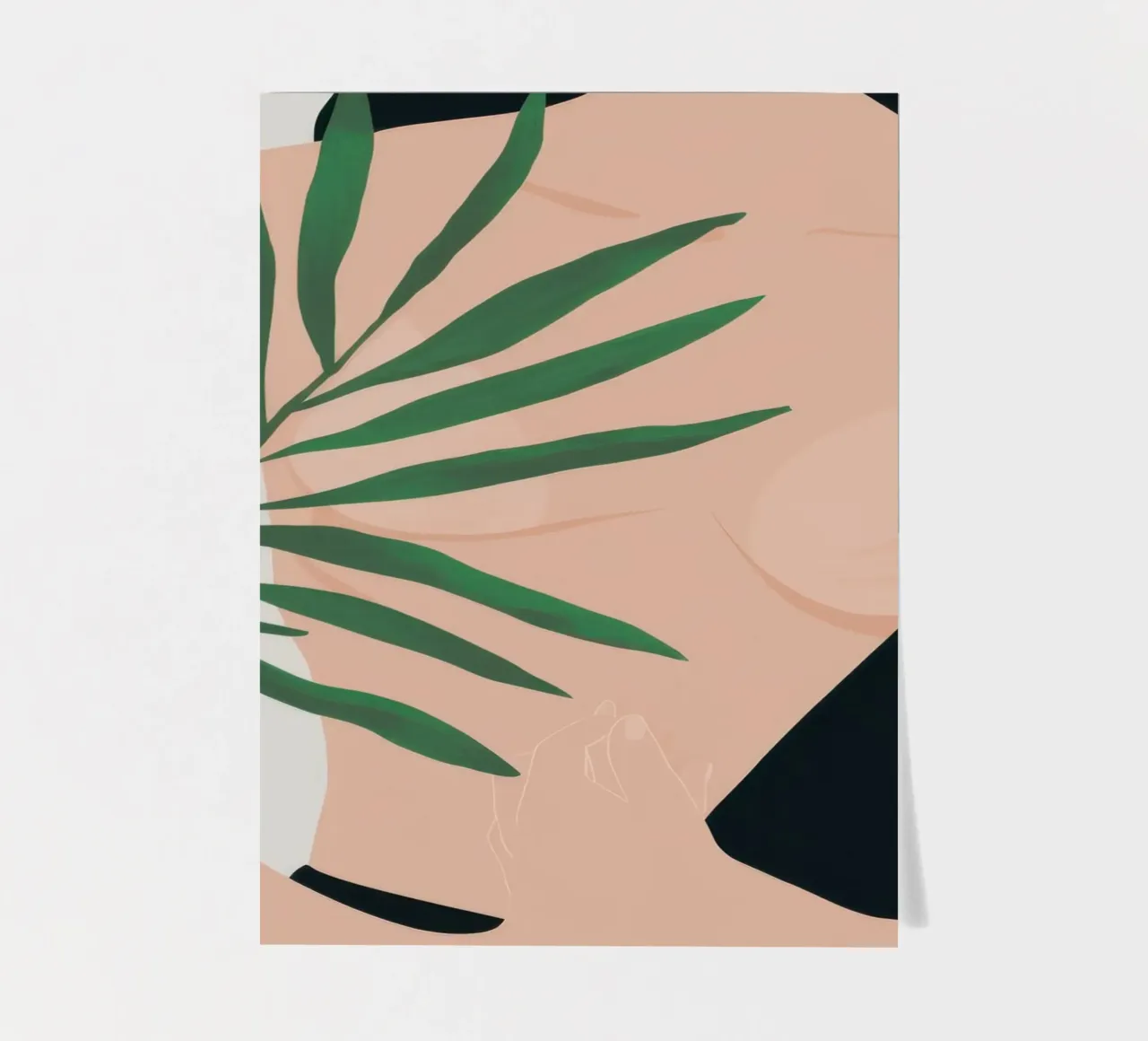 Körper mit Palmblatt Stickerbogen von Selene Shade