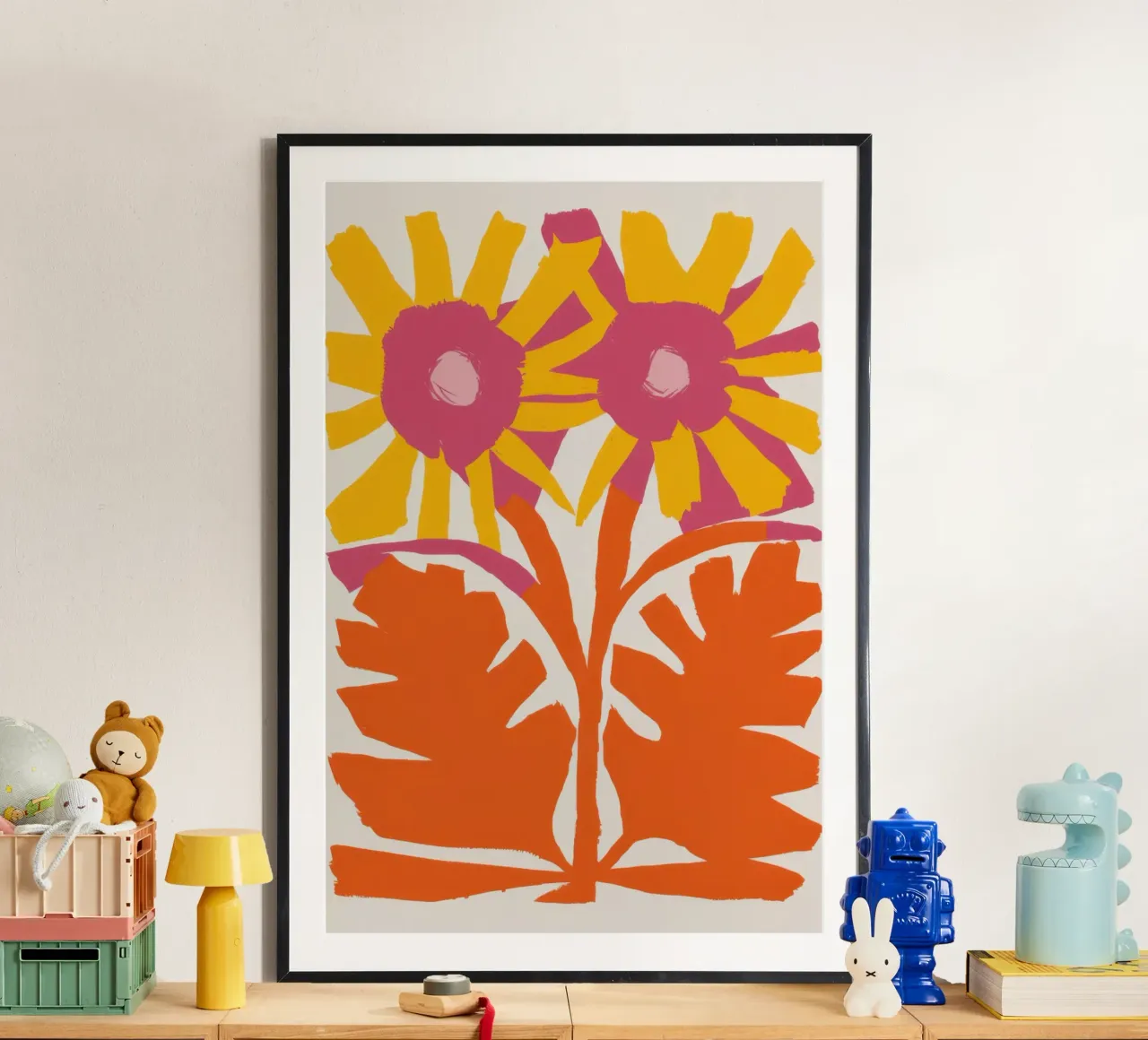Natura morta di girasoli fauvista poster da Thistle Bloom