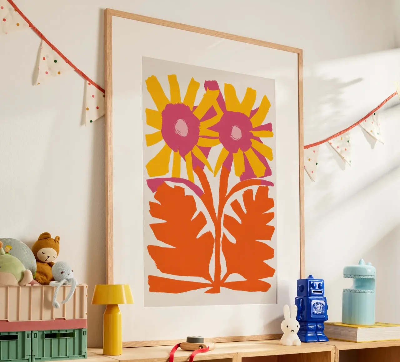 Natura morta di girasoli fauvista poster da Thistle Bloom