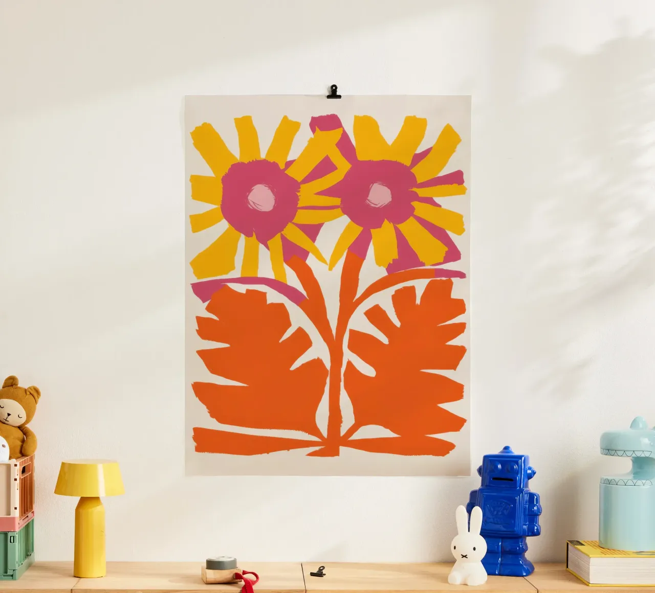 Natura morta di girasoli fauvista poster da Thistle Bloom
