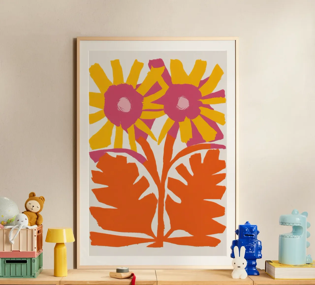 Natura morta di girasoli fauvista poster da Thistle Bloom