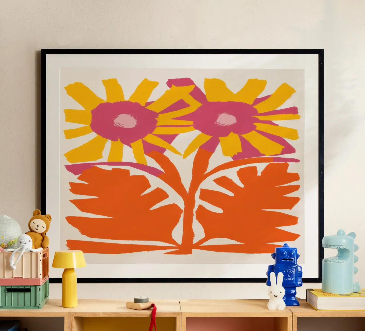Natura morta di girasoli fauvista poster da Thistle Bloom
