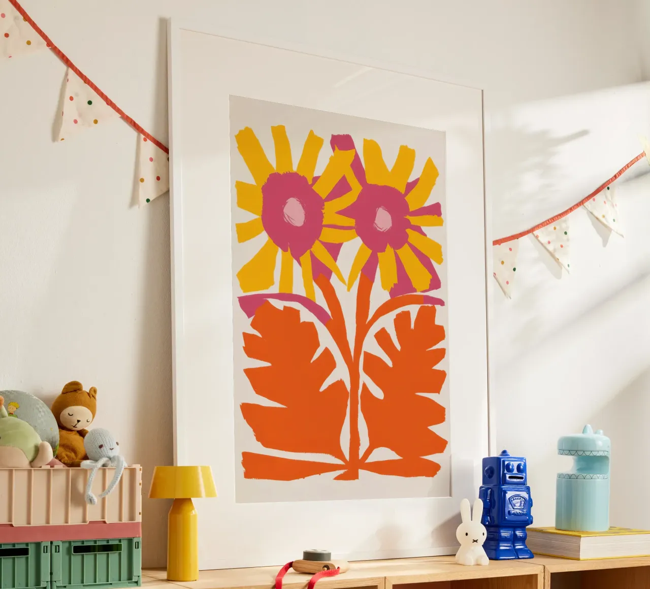Natura morta di girasoli fauvista poster da Thistle Bloom