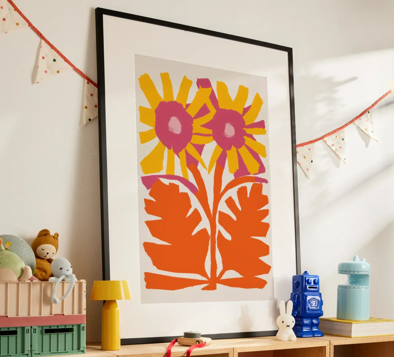Natura morta di girasoli fauvista poster da Thistle Bloom