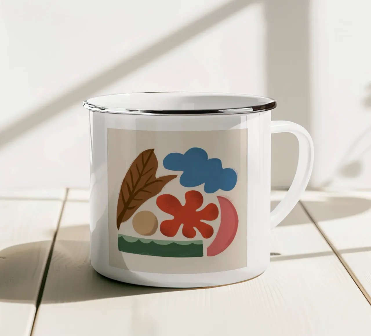 Forme astratte d'autunno tazza in smalto da Mark Solaria