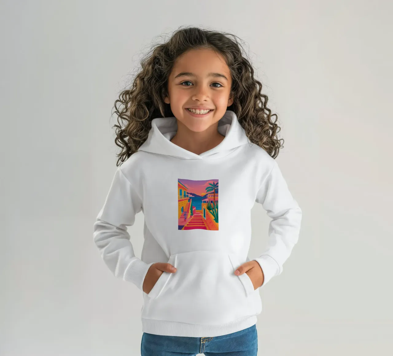 Scala per il paradiso felpa bambino con cappuccio da Trace Brush