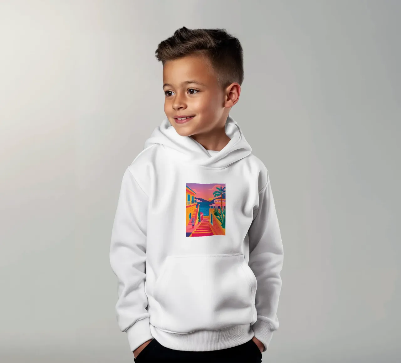 Scala per il paradiso felpa bambino con cappuccio da Trace Brush