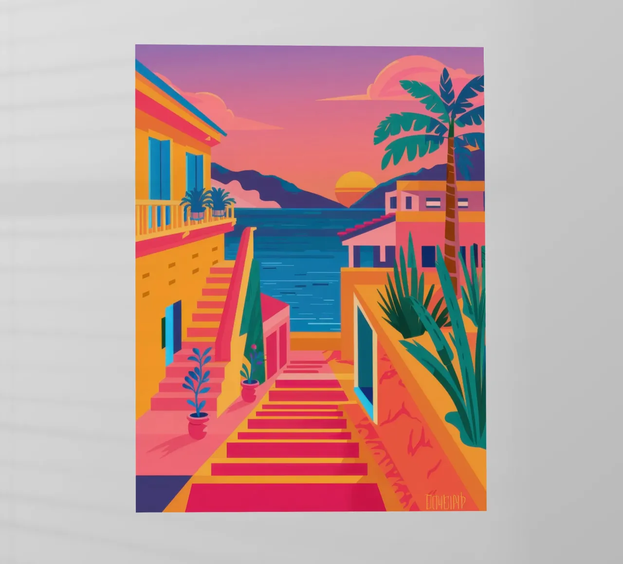 Scala per il paradiso pellicola backlit da Trace Brush