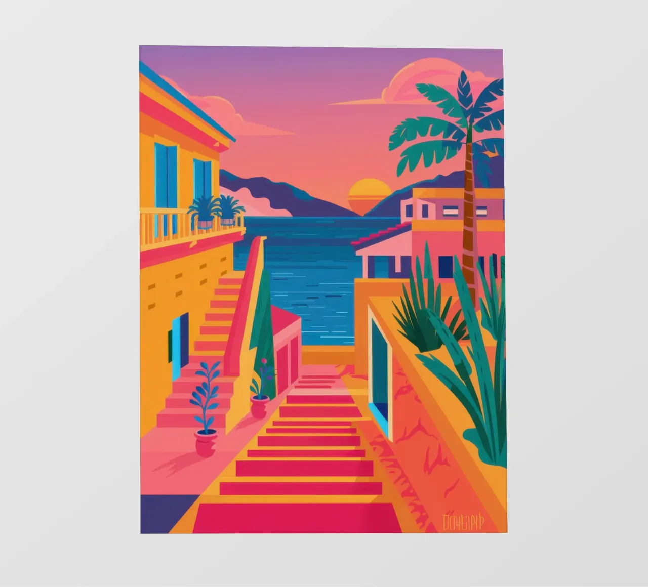 Scala per il paradiso pellicola backlit da Trace Brush