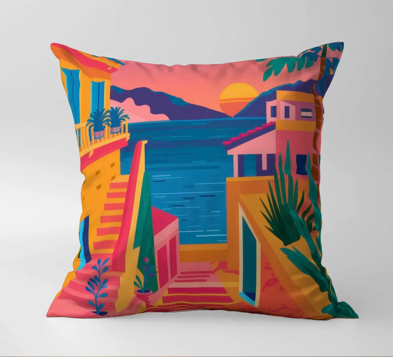 De trap naar het paradijs kussen van Trace Brush