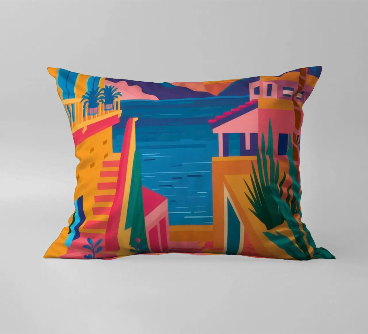 De trap naar het paradijs kussen van Trace Brush