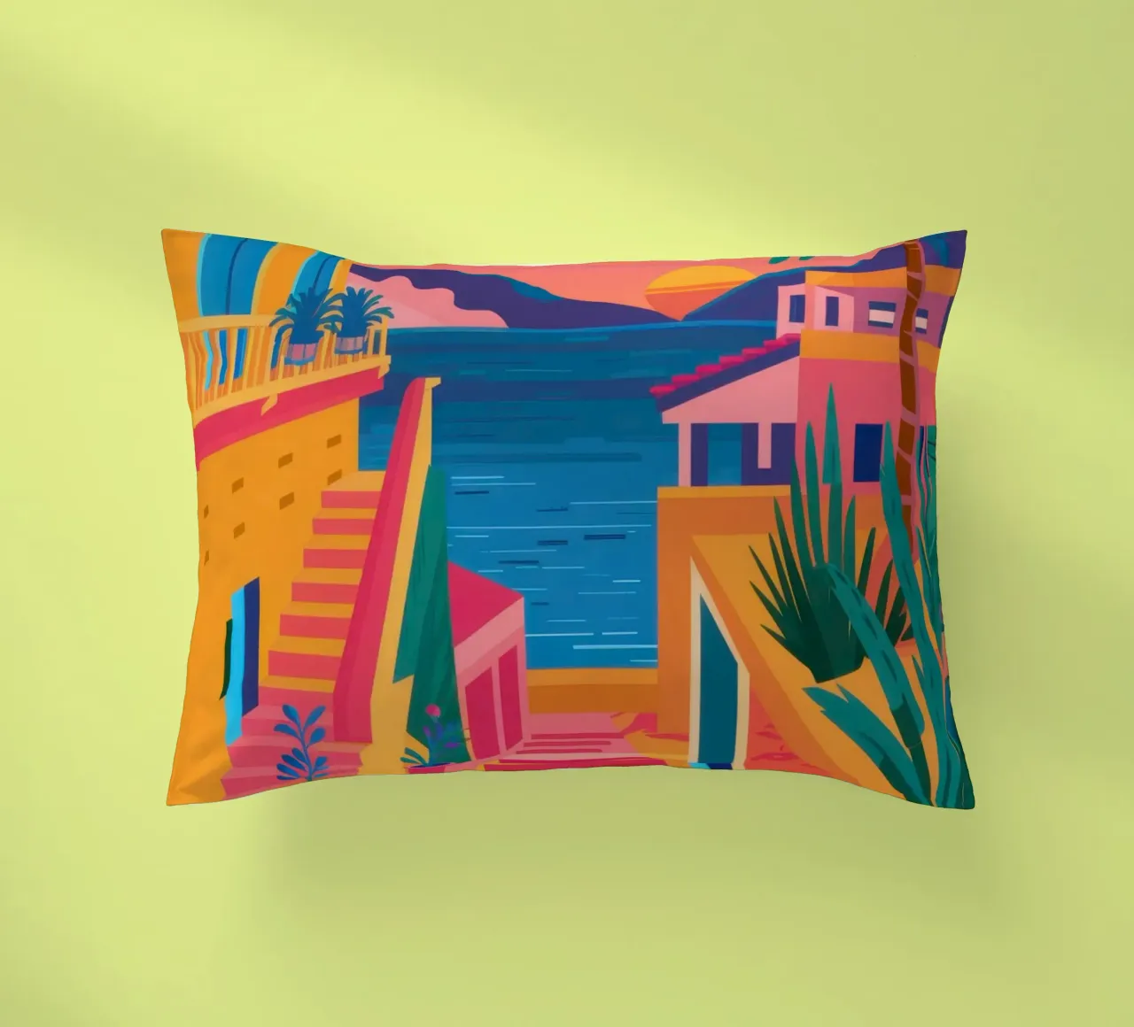 De trap naar het paradijs kussen van Trace Brush