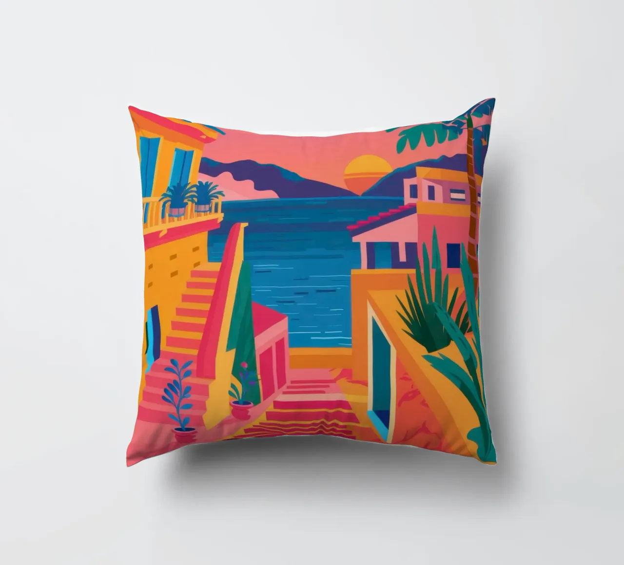 De trap naar het paradijs kussen van Trace Brush