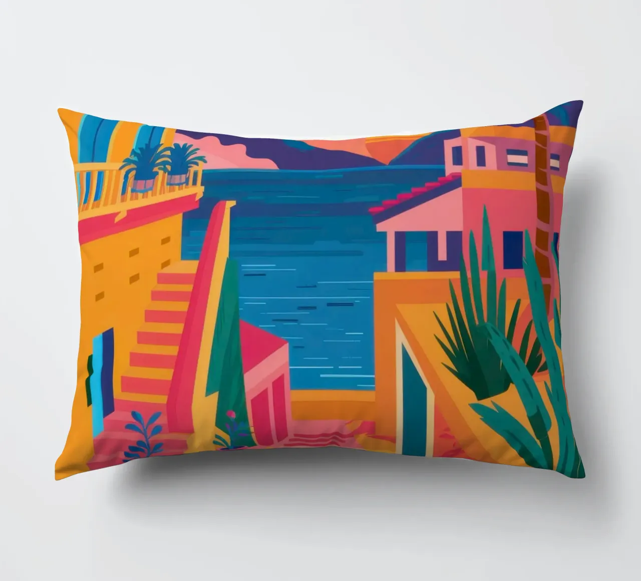 De trap naar het paradijs kussen van Trace Brush