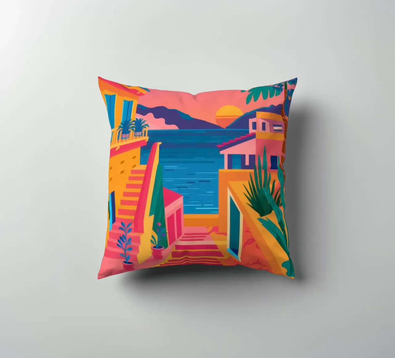 De trap naar het paradijs kussen van Trace Brush