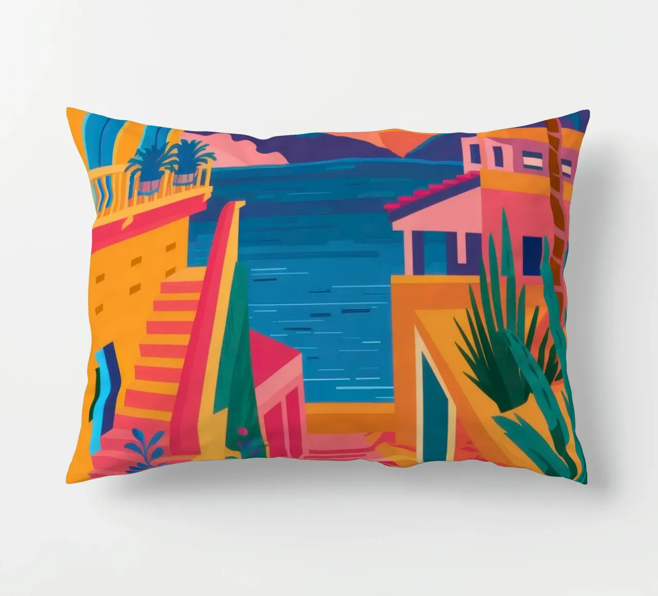 De trap naar het paradijs kussen van Trace Brush