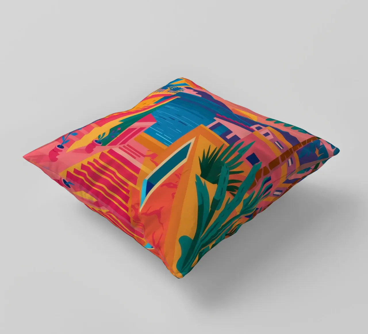 De trap naar het paradijs kussen van Trace Brush