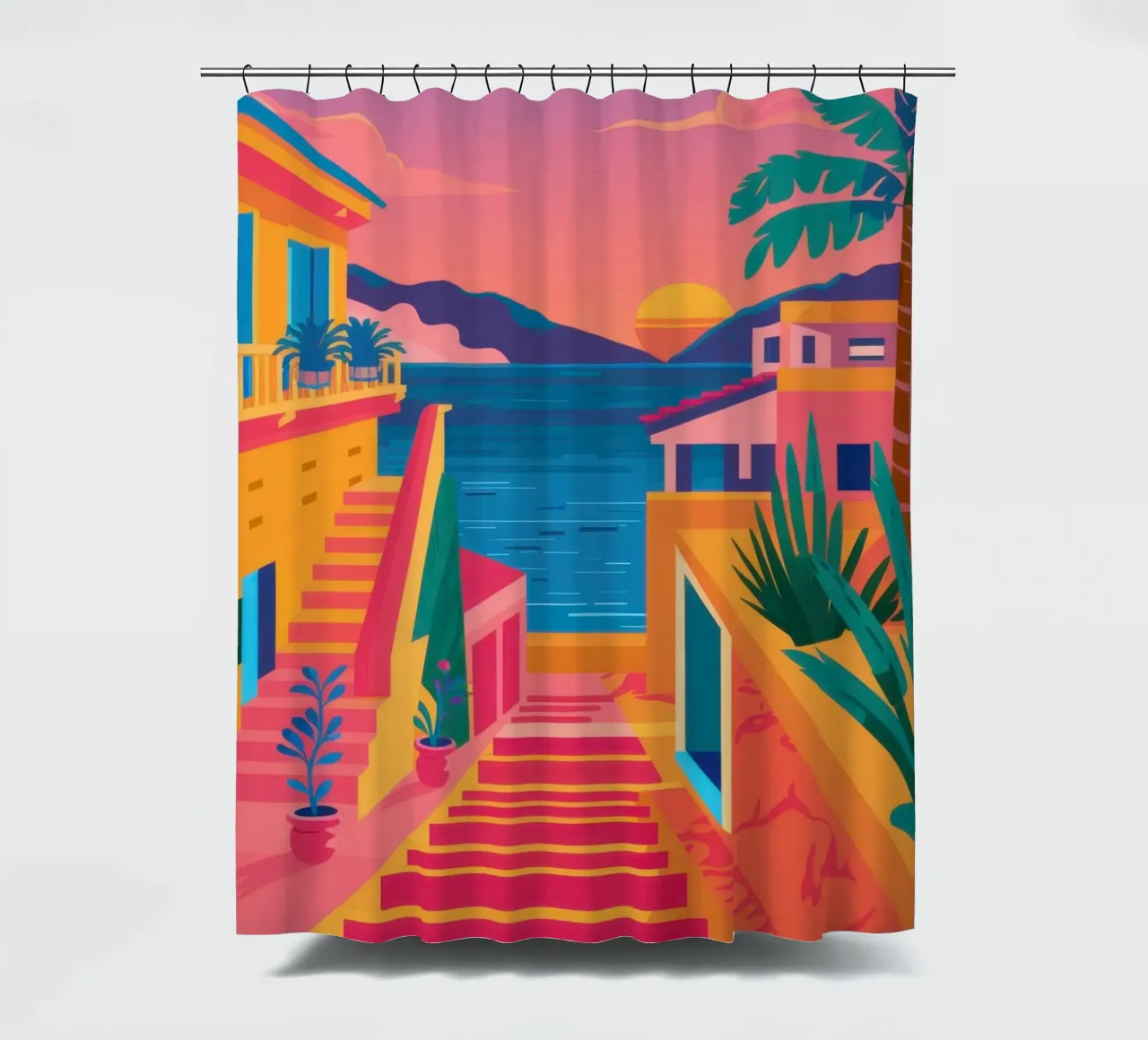 Scala per il paradiso tenda da doccia da Trace Brush