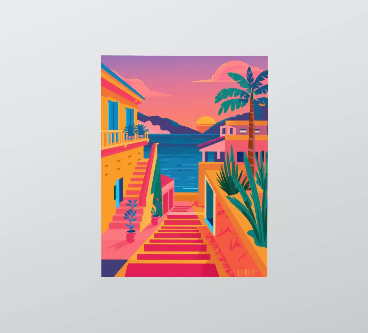 Scala per il paradiso adesivo da Trace Brush