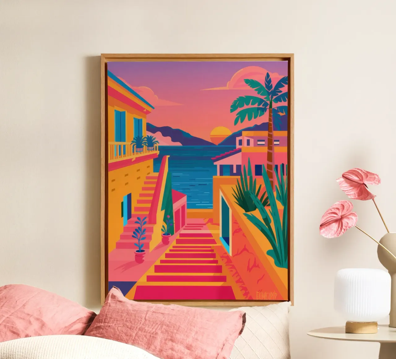 Scala per il paradiso tela da Trace Brush