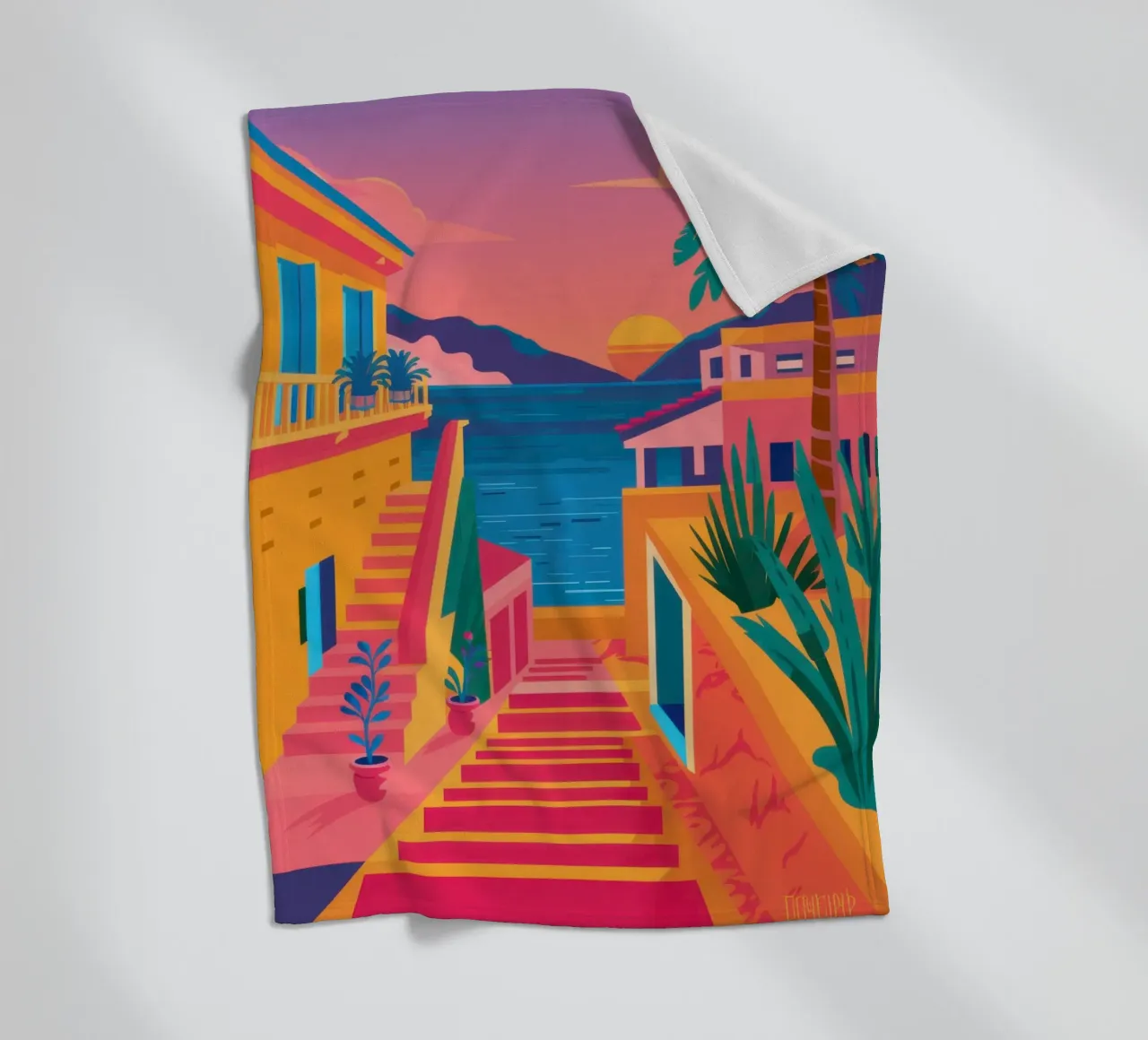 Scala per il paradiso coperta in pile da Trace Brush