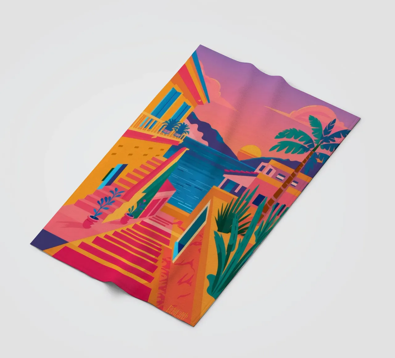 Scala per il paradiso coperta in pile da Trace Brush