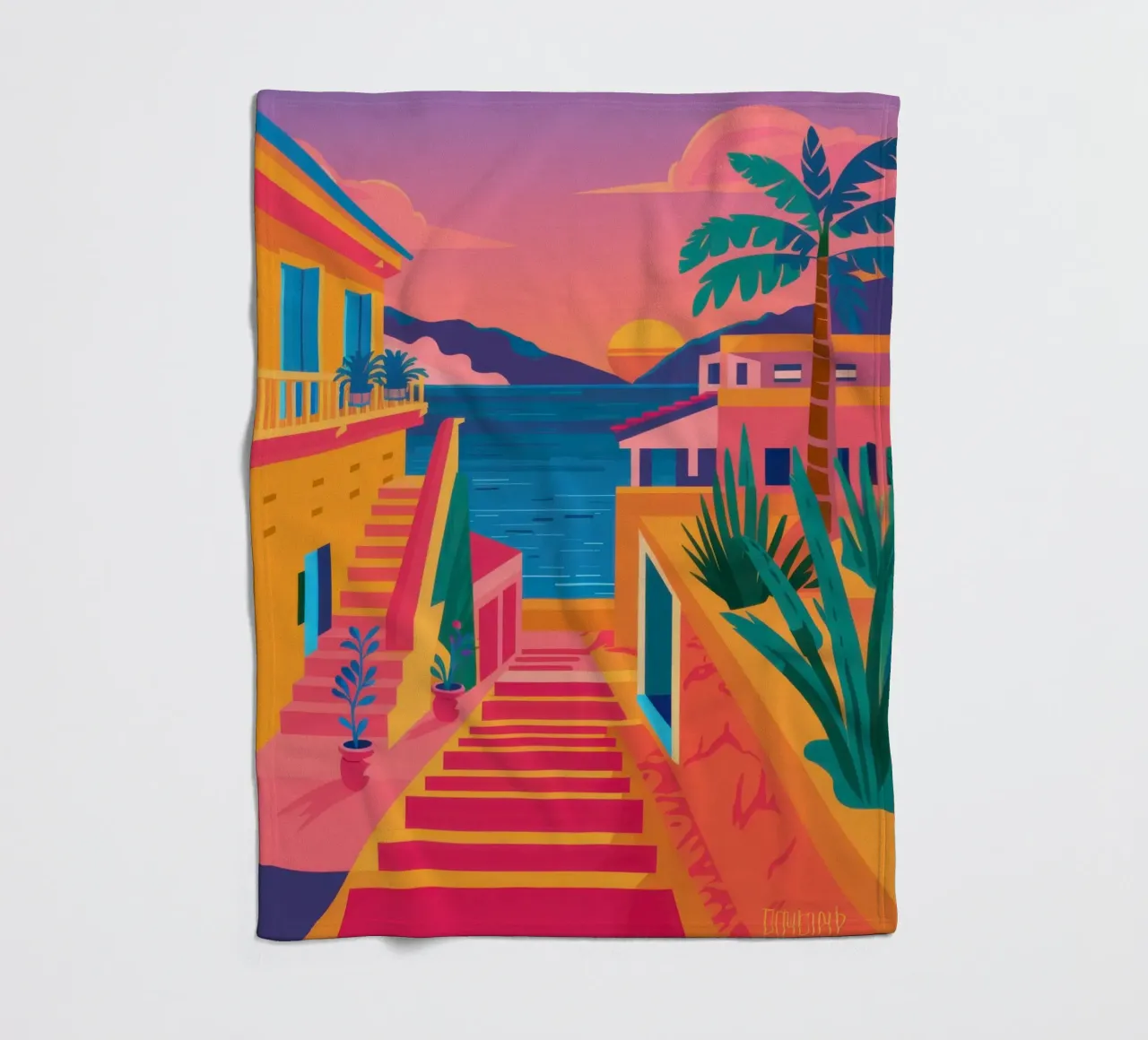 Scala per il paradiso coperta in pile da Trace Brush