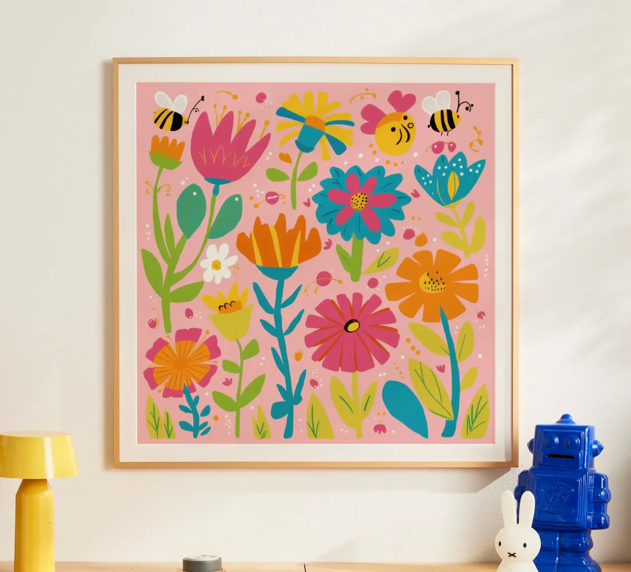 Symfonie van vreugdevolle bloemen hahnemühle van Gaia Viesta