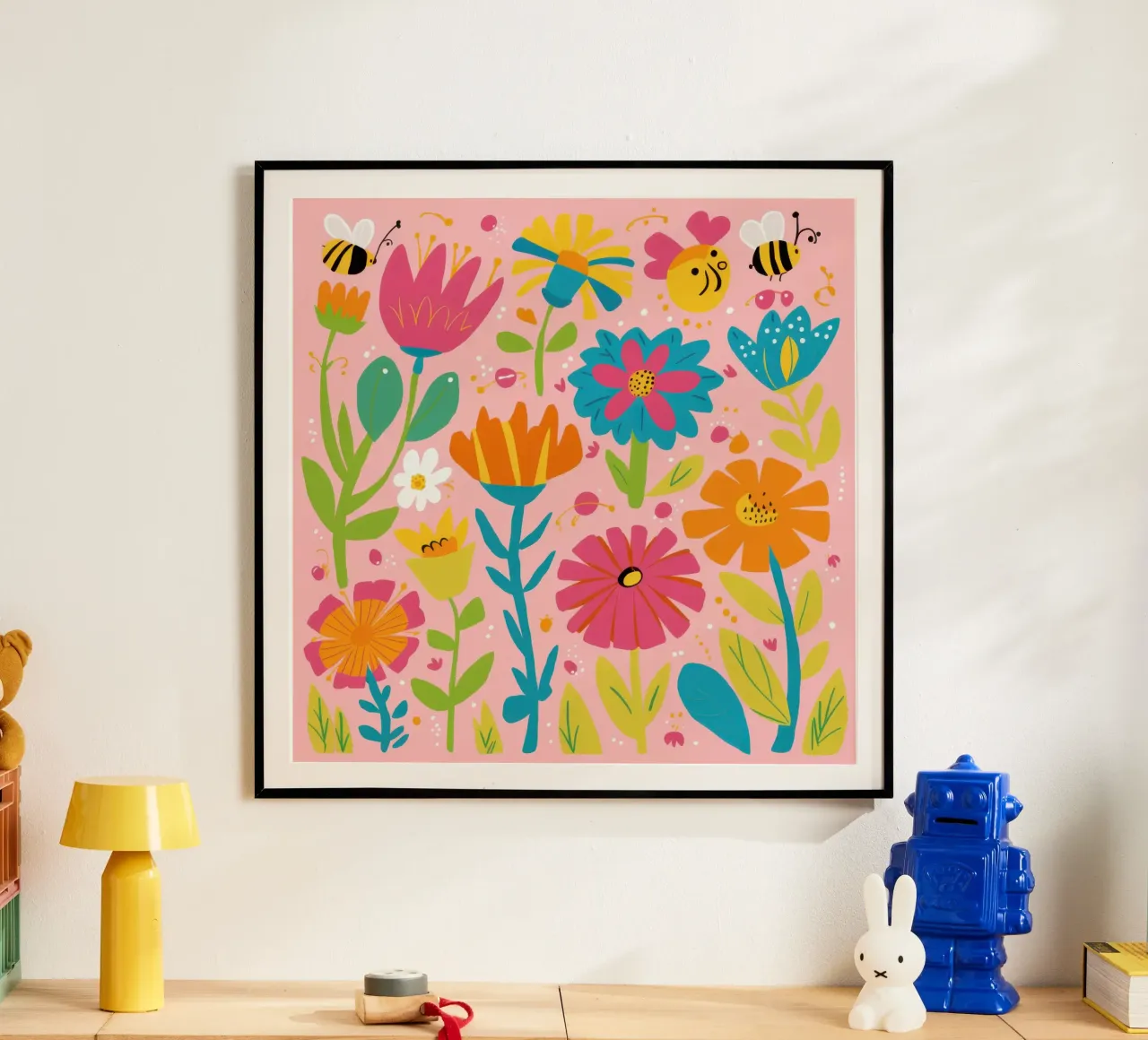 Symfonie van vreugdevolle bloemen hahnemühle van Gaia Viesta