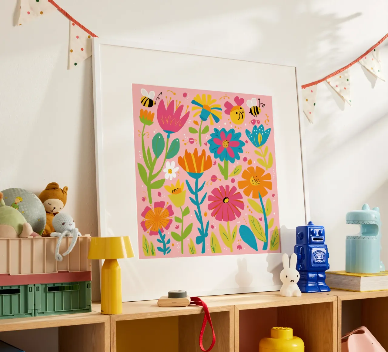 Symfonie van vreugdevolle bloemen hahnemühle van Gaia Viesta