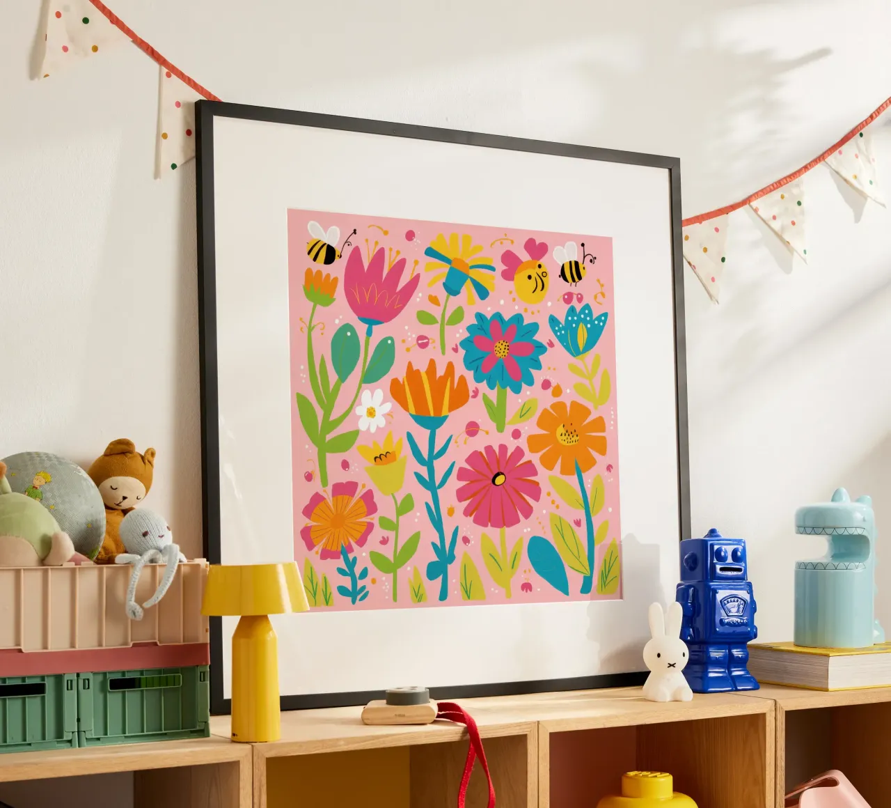 Symfonie van vreugdevolle bloemen hahnemühle van Gaia Viesta
