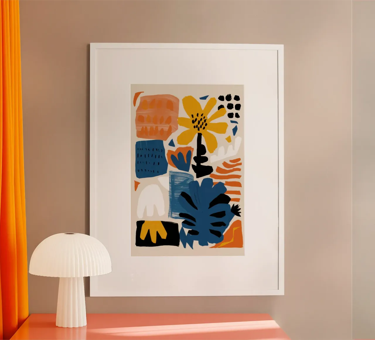 Paradiso dei pappagalli cremisi poster con telaio in alluminio da Obs Canvas