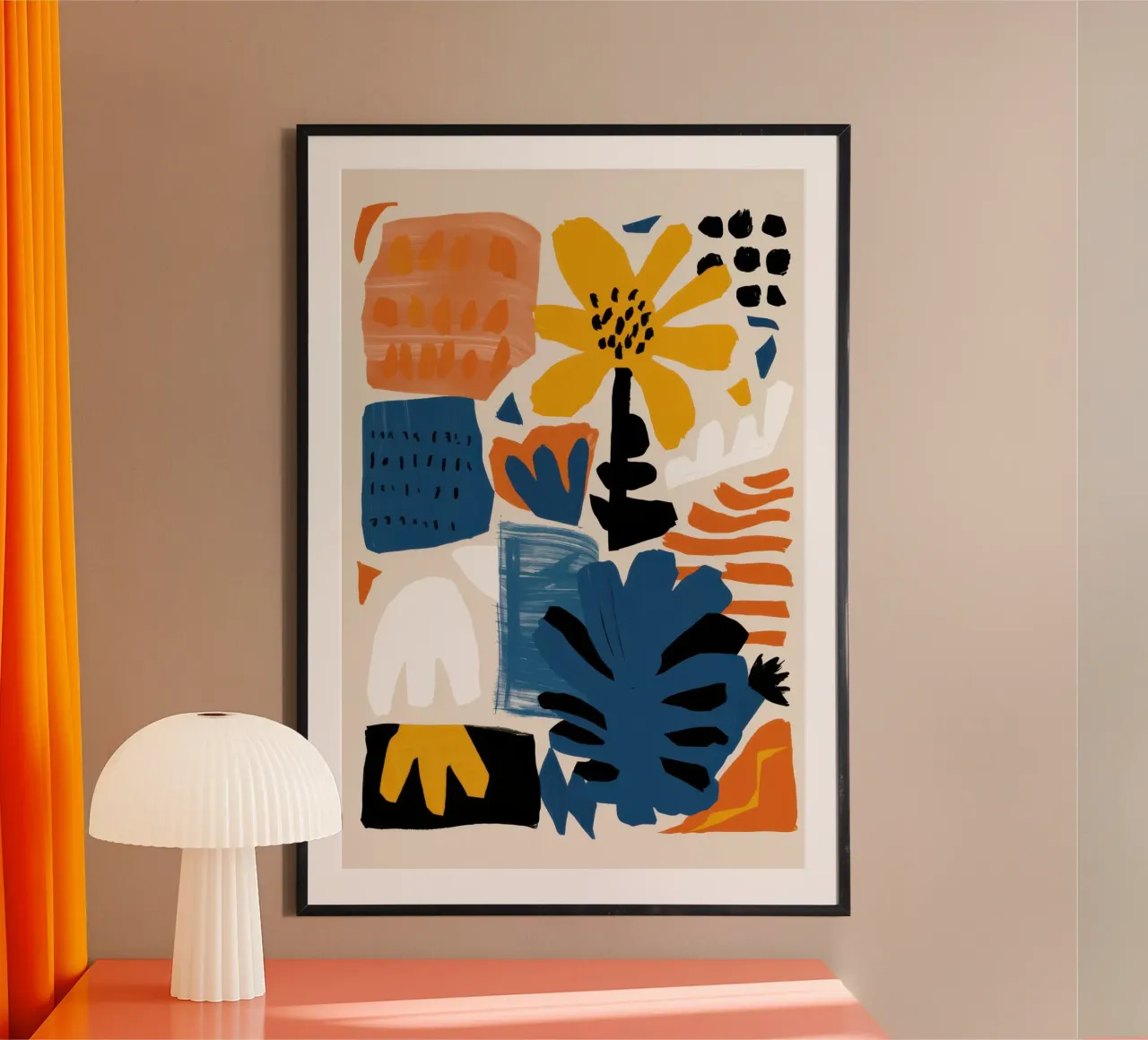 Paradiso dei pappagalli cremisi poster con telaio in alluminio da Obs Canvas