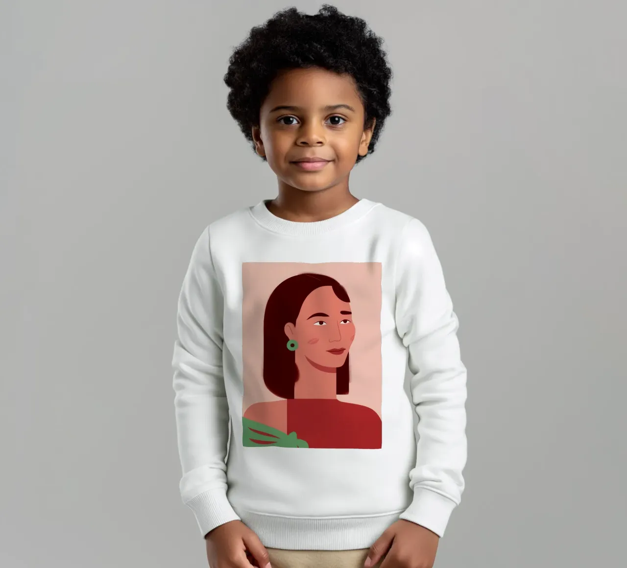 Profilo della donna semplice felpa bambino da Selene Shade