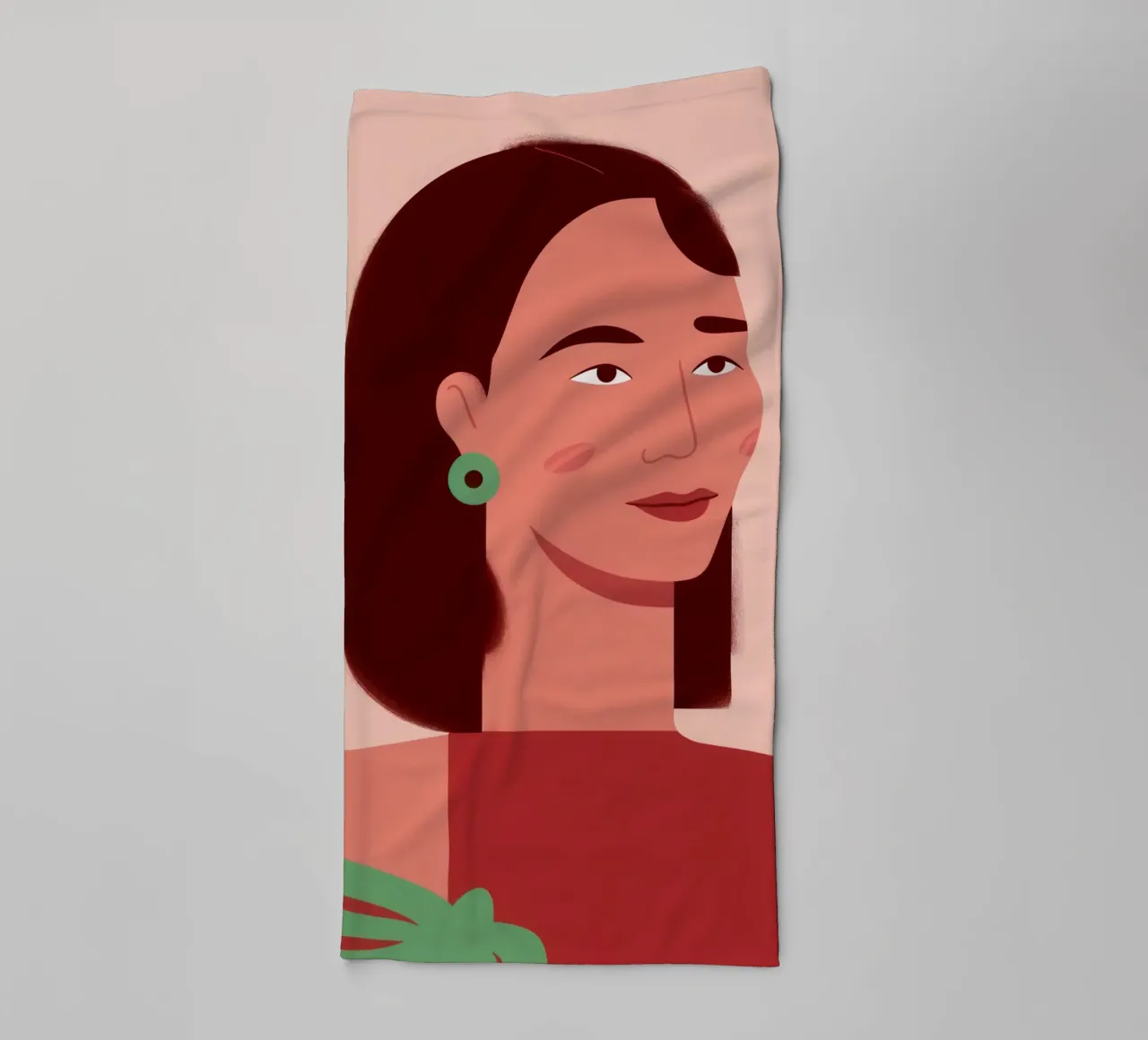 Profilo della donna semplice asciugamano da bagno da Selene Shade