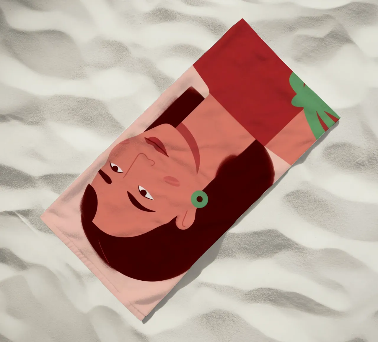 Profilo della donna semplice telo mare da Selene Shade