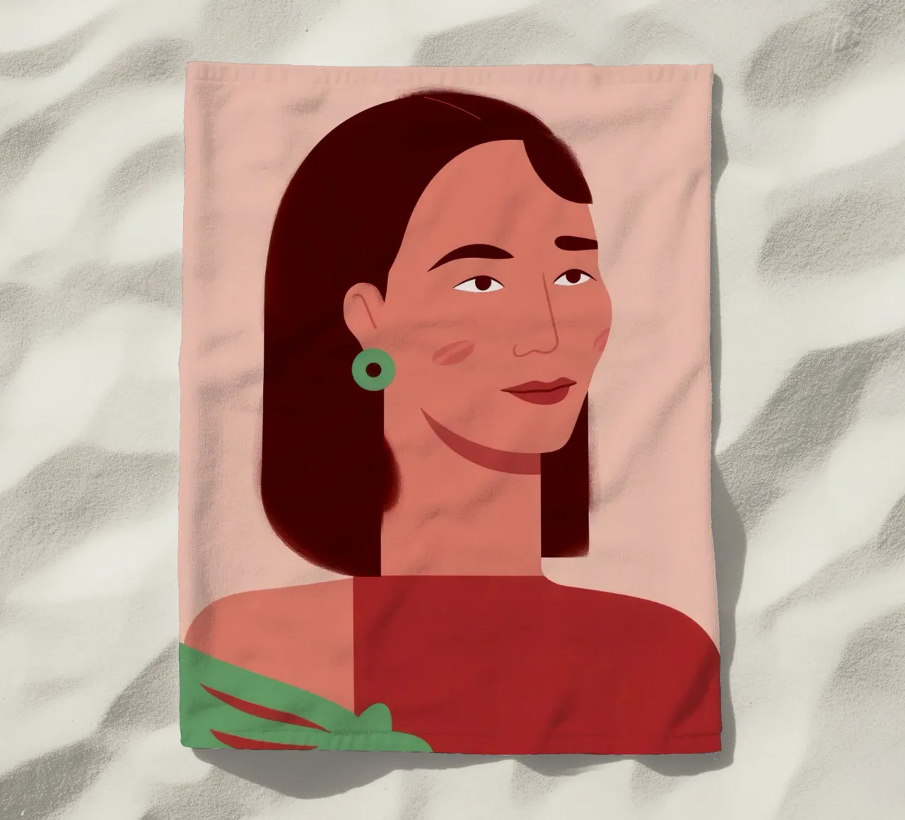 Profilo della donna semplice telo mare da Selene Shade